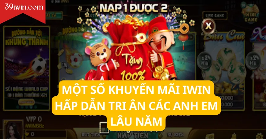 Một số khuyến mãi iWin hấp dẫn tri ân các anh em lâu năm